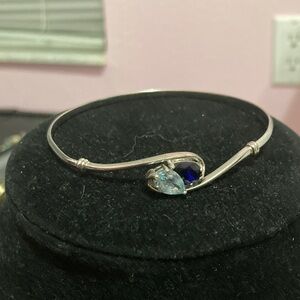 Sterling Silver Topaz & Sapphire Bracelet